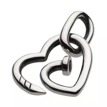 Подвеска в форме гвоздя в форме сердца, серебро p0758 [Cenote] [925 аксессуары]