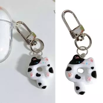 Подвеска в форме кошки, мультяшные пончики, брелок в форме животного, модные брелоки, подвески, украшения для рюкзаков и телефонов 1