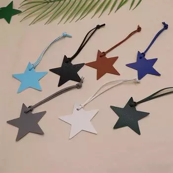 Подвеска в форме звезды из натуральной кожи для дам, рюкзака, сумки, подвески, аксессуары синий