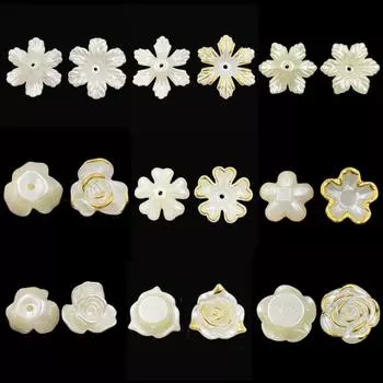 Подвеска в поисках подвесок для изготовления ювелирных изделий 5-50 шт. свободные бусины бежевый цветок ожерелье браслет DIY ремесла Type15 50Pcs 8mm