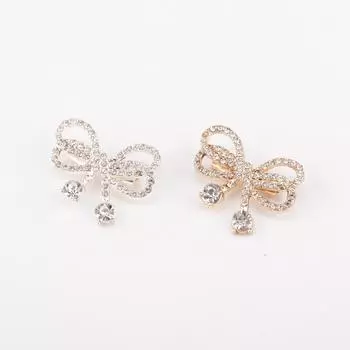 Подвеска в виде банта из цинкового сплава с гальваническим покрытием, брошь с Ближнего Востока шампанского