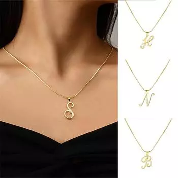 Подвеска в виде буквы «Алфавит» из золота с кубическим цирконием, ожерелье с подвеской в виде буквы «Алфавит» Аксессуары AZ Y