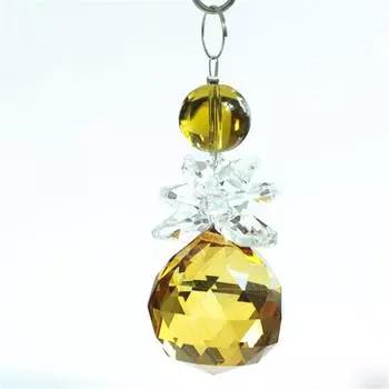 Подвеска в виде цветка из хрусталя, красивые цветные восьмиугольные украшения, подвесной ангел из хрусталя 3*8cm