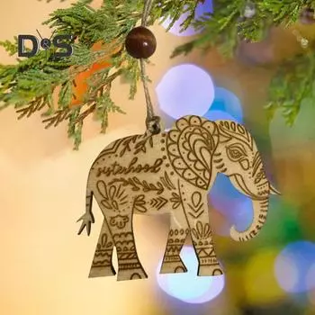 Подвеска в виде деревянного слона, коллекционная подвесная подвеска в виде слона дружбы, ручная работа, украшение в виде слона сестринства, подарок для лучших сестер, подруг C