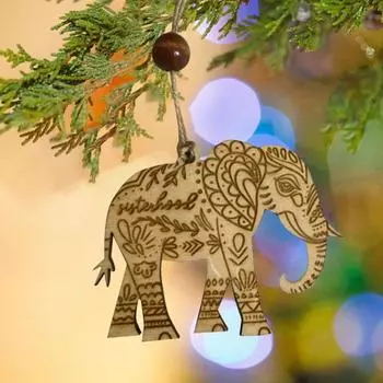 Подвеска в виде деревянного слона, коллекционная подвесная подвеска в виде слона дружбы, ручная работа, украшение в виде слона сестринства, подарок для лучших сестер, подруг C