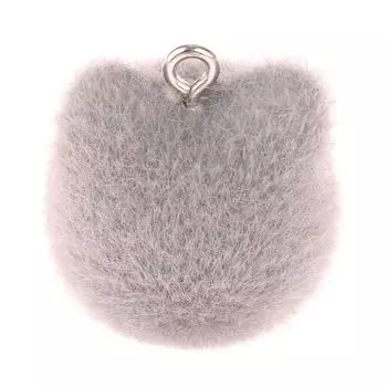 Подвеска в виде головы кошки и панды Kawaii 3D пушистые флокированные подвески миниатюрные куклы брелок ожерелье кулон Diy Crafts ювелирные изделия Make as the picture