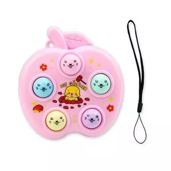 Подвеска в виде игровой консоли со шнурком, милый красочный мультяшный принт, ностальгическая, координация рук и мозга, фиджет-игрушка, мини-брелок для ключей для снятия стресса