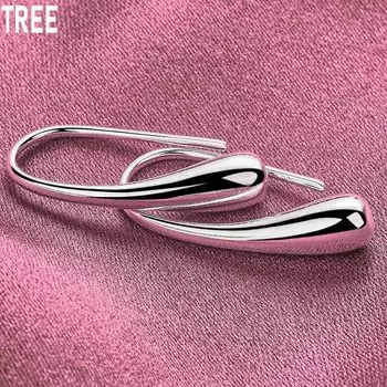 Подвеска в виде капли/капли дождя из стерлингового серебра 925 пробы, модные свадебные украшения 2.70*0.50cm