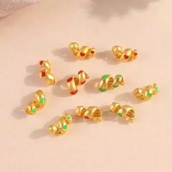 Подвеска в виде капли масла из матового золотого сплава на год Змеи - детские самодельные бусины-разделители для изготовления ювелирных изделий