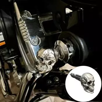 Подвеска в виде ключа с черепом демона, простая установка, универсальный декоративный ключ с черепом демона, модифицированное украшение в виде ключа с черепом демона серебряный