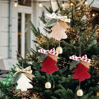 Подвеска в виде колокольчика на рождественскую елку Рождественское украшение дверной звонок подвесной ветряной колокольчик подарочный пакет подвесное украшение для автомобиля 28mm