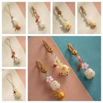 Подвеска в виде кошачьей лапки в китайском стиле из смолы, брелок с изображением корня бодхи, животного, автомобильный ключ C