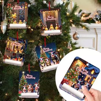 Подвеска в виде кошелька в виде рождественской елки Подвеска-сюрприз в виде шара Набор для украшения вечеринки One Size красный