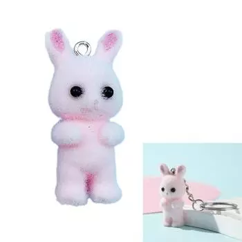 Подвеска в виде кролика из цветной смолы для изготовления ювелирных изделий, мягкое украшение в виде животного для браслетов, ожерелий, сережек, брелоков розовый