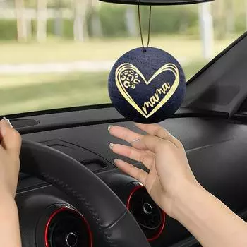 Подвеска в виде круглой деревянной фишки с гравировкой ко Дню матери One Size чёрный