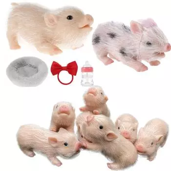 Подвеска в виде куклы-свинки из мягкого силикона, игрушка в виде куклы-свинки, мохнатые украшения для девочек и мальчиков, рождественские подарки, украшение для дома