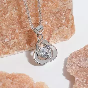 Подвеска в виде лепестка розы, цепочка для ключицы, женская, Tmall, упрощенная корейская версия, вращающееся ожерелье с клевером в виде сердца океана