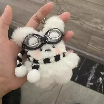 Подвеска в виде летающего кролика, маленькой молочной собачки, симпатичная плюшевая кукла, сумка, кулон, брелок для ключей в виде сердца для девочек