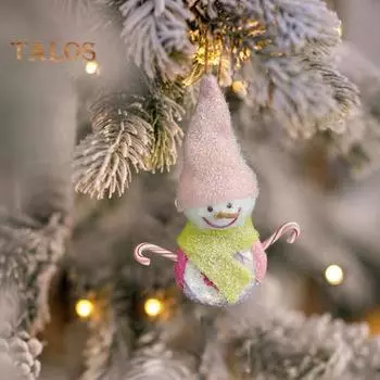 Подвеска в виде мороженого, многоразовая пена, рождественские подвесные украшения, домик, снеговик, елочные украшения для внутреннего и наружного праздничного декора E