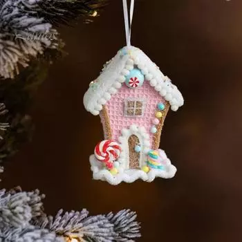 Подвеска в виде мороженого, многоразовая пена, рождественские подвесные украшения, домик, снеговик, елочные украшения для внутреннего и наружного праздничного декора E