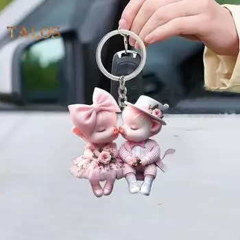 Подвеска в виде мультяшной свиньи, подвесное украшение с тесьмой, легко подвешивается, рождественские подвесные украшения, акриловые украшения Little Pig