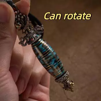 Подвеска в виде небесной бусины в виде ваджры в национальном стиле Xizang, мужское ожерелье, антикварная бижутерия 1*5CM CM