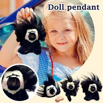 Подвеска в виде обезьяны-монаха Дуду с белым лицом, модная, крутая, милая, креативная, кукла, школьная сумка для школьника, брелок для ключей от машины, подарочный кулон One Size