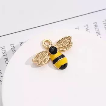 Подвеска в виде пчелы из цинкового сплава, браслет, брелок, кулон, аксессуары, ожерелье, кулон, ювелирные изделия, аксессуары