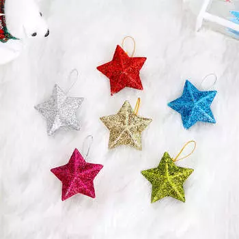 Подвеска в виде пентаграммы Подвеска в виде звезды Новые рождественские украшения Трехмерное украшение на рождественскую елку 5*5cm