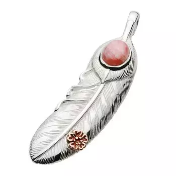 Подвеска в виде пера сакуры Inca Rose 925 Silver p0748 [Cenote] [Серебряные аксессуары]