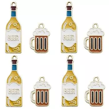 Подвеска в виде пивной бутылки с каплями масла: Творческий DIY браслет ожерелье аксессуар ручной работы