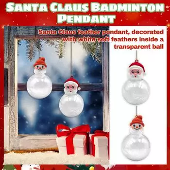 Подвеска в виде пластикового шара Санта-Клауса, подвеска в виде снеговика, украшение на елку, милый мультяшный рождественский подарок One Size