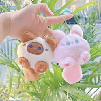 Подвеска в виде плюшевой игрушки «Писк кота» 1 шт. One Size розовый