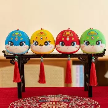 Подвеска в виде плюшевой змеи, подвеска на зеркало автомобиля, мультяшная милая змея, талисманы на удачу сзади 8cm синий