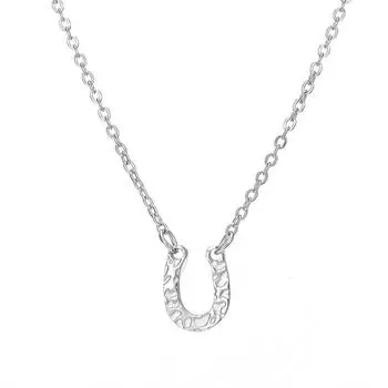 Подвеска в виде подковы на удачу, нежное золотое ожерелье, цепочка, крошечное ожерелье в виде подковы, ювелирные изделия для женщин