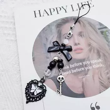 Подвеска в виде полого телефона, классная, сладкая, подвеска на цепочке, милые, черные подвески своими руками