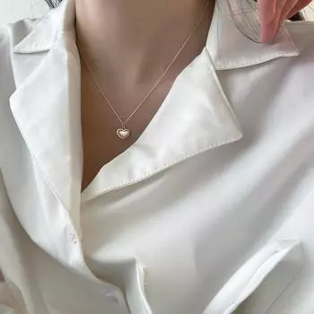 Подвеска в виде ракушки из стерлингового серебра 925 пробы, простое ожерелье с темпераментом, нишевый женский дизайн, регулируемая цепочка на ключицу 925 silver