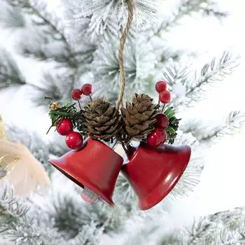 Подвеска в виде рождественского колокольчика из железа, имитация шишки, украшения для рождественской елки, Новый год Style 5