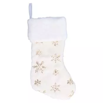 Подвеска в виде рождественского носка из полиэстера с вышитым узором в виде снежинки, украшение на рождественскую елку