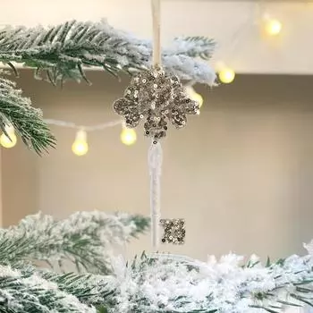 Подвеска в виде рождественской елки, элегантные праздничные атрибуты, рождественская золотая блестящая подвеска