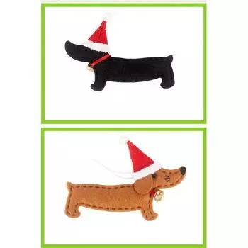 Подвеска в виде рождественской елки, Милая подвеска в виде таксы, Изысканные детали, Легко повесить, Нелегко упасть, Украсит Рождество