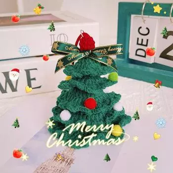Подвеска в виде рождественской елки, привлекательная изысканная рождественская подвеска, связанная крючком, украшение для дома и автомобиля Christmas Tree