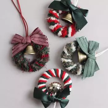 Подвеска в виде рождественской елки ручной работы, креативный мини-рождественский венок, декоративная сцена Style 5