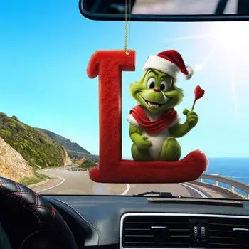 Подвеска в виде рождественской елки с ремешком, легко подвешивается, дизайн эльфа, 26 стилей с буквами M