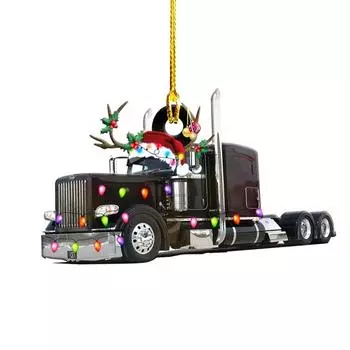 Подвеска в виде рождественской елки своими руками, праздничное подвесное украшение, деревянное ремесло, автомобильная тематика, рождественские подвески, фестивальный орнамент, декор сцены type 11