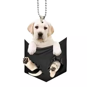 Подвеска в виде щенка в машине, компактный размер, подвесные игрушки для мини-щенков, подарки (Стиль Б)