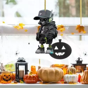 Подвеска в виде скелета, акриловые жуткие подвески на зеркало заднего вида автомобиля, легкая подвеска в виде скелета