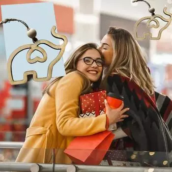 Подвеска в виде слона дружбы, деревянное украшение в виде слона сестринства, подвеска в виде слона дружбы сестринства с картой истории, подарки для женщин, сестер племени B