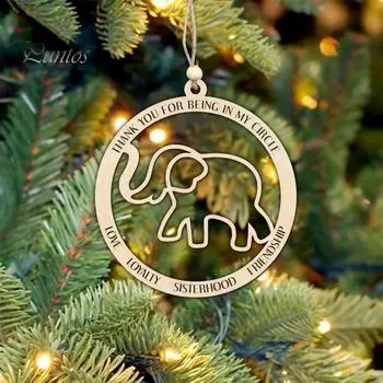 Подвеска в виде слона дружбы, подвесное украшение в виде слона из дерева, символ дружбы, украшение в виде слона, подарок для лучших друзей 1pc
