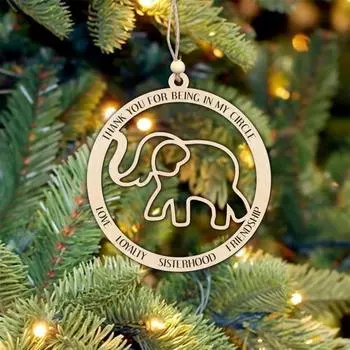 Подвеска в виде слона Yousheng Friendship, подвесное украшение в виде слона из дерева, символ дружбы, украшение в виде слона, подарок для лучших друзей 1pc
